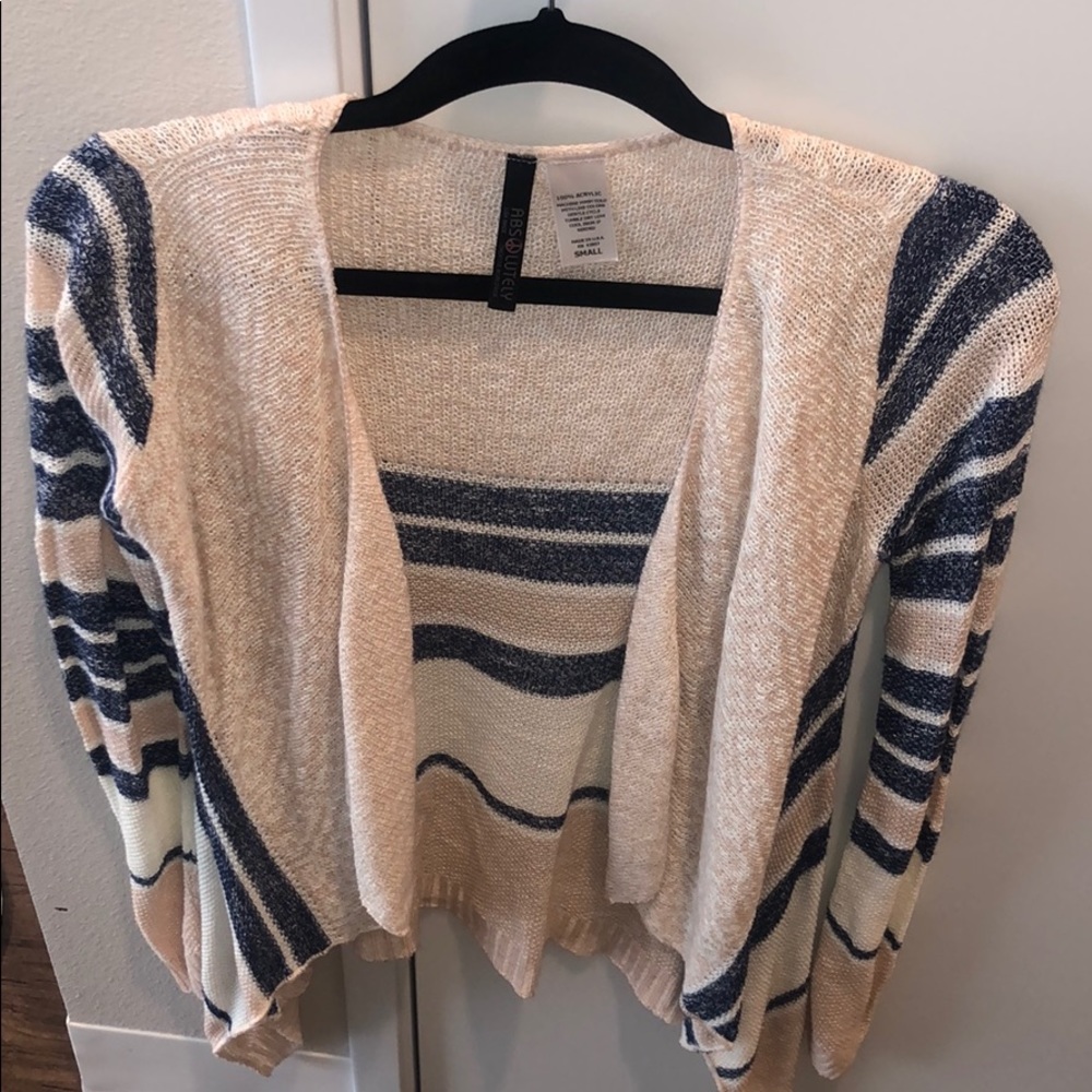Absolutely Pink and Blue Striped Cardigan
